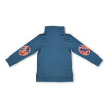 Load image into Gallery viewer, Blue long sleeves camo kids boys zipper pullover