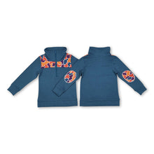 Load image into Gallery viewer, Blue long sleeves camo kids boys zipper pullover