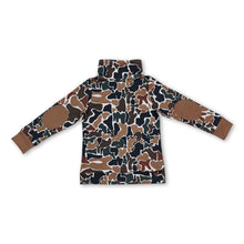 Load image into Gallery viewer, Long sleeves brown camo kids boys zipper pullover