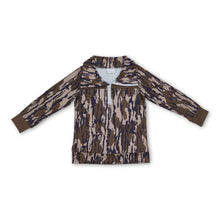 Load image into Gallery viewer, Long sleeves camo kids boys zipper pullover