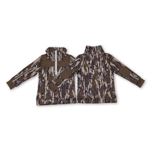 Load image into Gallery viewer, Long sleeves camo kids boys zipper pullover
