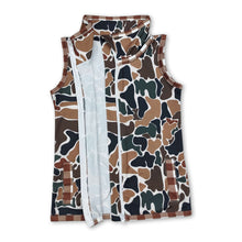 Load image into Gallery viewer, Sleeveless camo pockets baby boy hunting zip vest