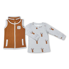 Load image into Gallery viewer, Stripe deer top sleeveless vest kids boys clothes