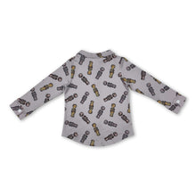 Load image into Gallery viewer, Grey long sleeves camo duck call kids button down shirt