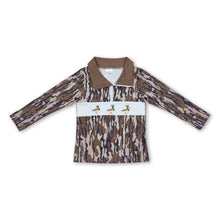 Load image into Gallery viewer, Camo duck kids boys Christmas zip pullover