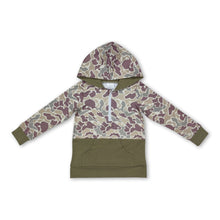 Load image into Gallery viewer, Long sleeves camo pocket kids hunting hoodie