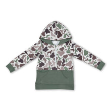 Load image into Gallery viewer, Long sleeves duck dog camo pocket kids hunting hoodie