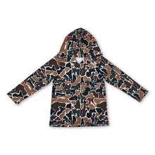 Load image into Gallery viewer, Long sleeves brown camo kids boys hoodie