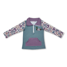 Load image into Gallery viewer, Camo duck pocket baby boy zip pullover