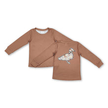 Load image into Gallery viewer, Brown long sleeves camo duck kids boys hunting shirt