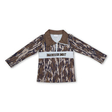 Load image into Gallery viewer, Long sleeves camo mama's boy kids zip pullover