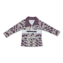 Load image into Gallery viewer, Long sleeves camo daddy's boy zip pullover