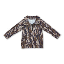 Load image into Gallery viewer, Long sleeves camo pocket boys zip pullover