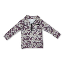 Load image into Gallery viewer, Long sleeves camo pocket boys zip pullover
