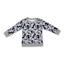 Load image into Gallery viewer, Long sleeves grey camo kids boys shirt