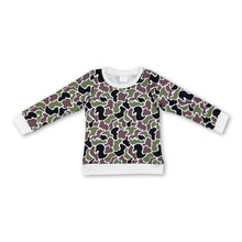 Load image into Gallery viewer, Long sleeves green camo kids boys shirt