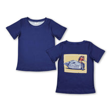 Load image into Gallery viewer, Short sleeves navy duck kids boys hunting shirt