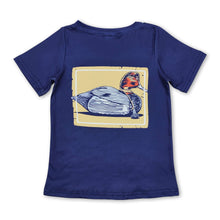 Load image into Gallery viewer, Short sleeves navy duck kids boys hunting shirt