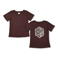 Load image into Gallery viewer, Short sleeves brown camo duck kids boys shirt