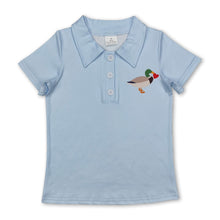 Load image into Gallery viewer, Short sleeves duck heart kids boys summer polo shirt