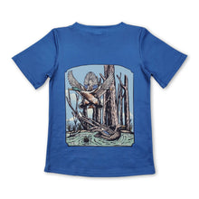 Load image into Gallery viewer, Short sleeves blue duck kids boys shirt