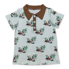 Load image into Gallery viewer, Short sleeves duck khaki kids boys polo shirt