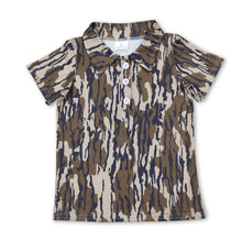 Load image into Gallery viewer, Camo short sleeves boys polo shirt