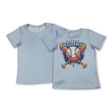 Load image into Gallery viewer, Light blue baseball kids boys summer shirt