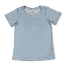 Load image into Gallery viewer, Light blue baseball kids boys summer shirt