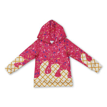 Load image into Gallery viewer, Long sleeves pink ice cream sprinkle baby kids team hoodie