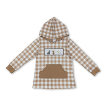 Load image into Gallery viewer, Khaki polka dots duck dog deer hunting baby kids hoodie