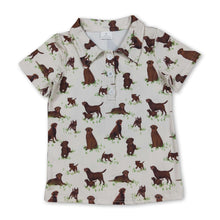 Load image into Gallery viewer, Short sleeves dog kids boys summer polo shirt