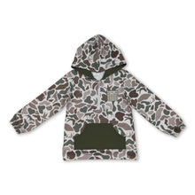 Load image into Gallery viewer, Long sleeves pocket duck deer dog camo kids boys zipper hoodie