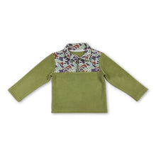 Load image into Gallery viewer, Mint camo long sleeves kids boys winter zipper pullover