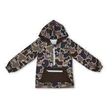 Load image into Gallery viewer, Long sleeves camo deer pocket zipper boy hoodie