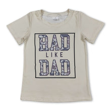 Load image into Gallery viewer, Short sleeves camo rad like dad kids boys T-shirt