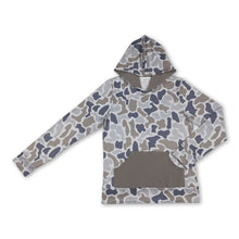 Load image into Gallery viewer, Long sleeves brown camo pocket adult men hoodie