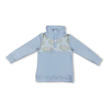 Load image into Gallery viewer, Light blue long sleeves plaid golf kids boys pullover