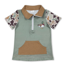 Load image into Gallery viewer, Camo short sleeves duck pocket kids boys pullover