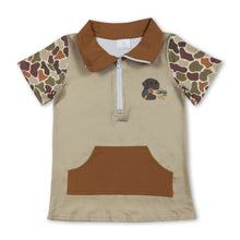 Load image into Gallery viewer, Camo short sleeves dog pocket kids boys pullover