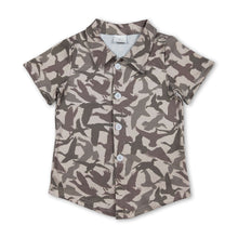 Load image into Gallery viewer, Short sleeves duck camo kids boys button down shirt