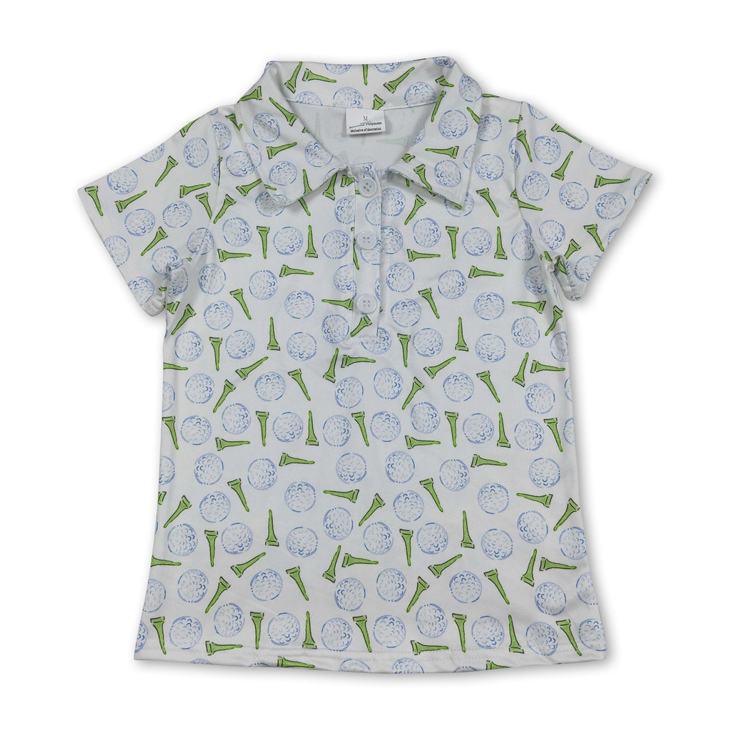 Short sleeves golf kids boys polo shirt