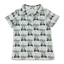 Load image into Gallery viewer, Short sleeves golf cart flag kids boys polo shirt