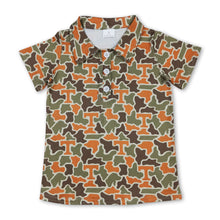Load image into Gallery viewer, Short sleeves camo T kids boys team polo shirt