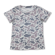 Load image into Gallery viewer, Short sleeves grey camo kids boys summer t-shirt