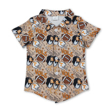 Load image into Gallery viewer, Football dog T kids boys team button down shirt