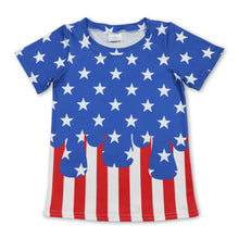 Load image into Gallery viewer, Stars stripe ice cream sprinkle boys 4th of july shirt