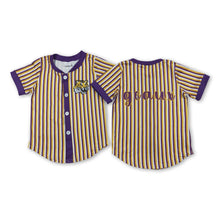 Load image into Gallery viewer, Short sleeves purple yellow tiger boy team shirt