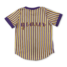 Load image into Gallery viewer, Short sleeves purple yellow tiger boy team shirt