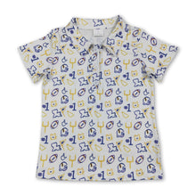 Load image into Gallery viewer, Short sleeves yellow football kids boys team polo shirt
